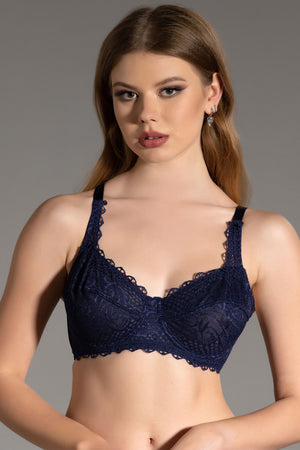 Kadın Dolgusuz C Cup Sütyen 348030 - VienettaLACİVERT100
