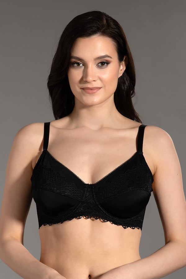 Kadın Dolgusuz C Cup Sütyen 348110 - VienettaSİYAH90