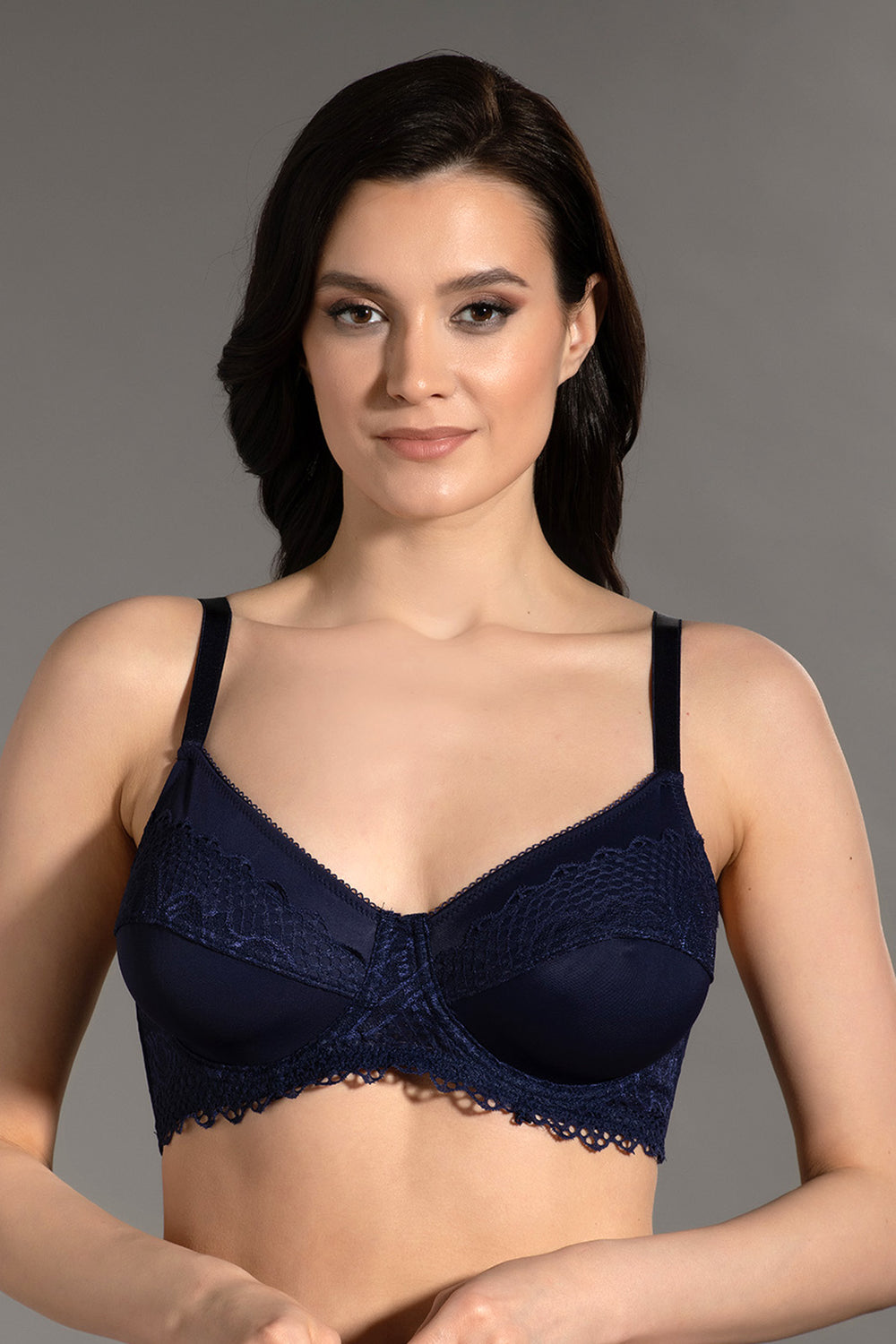 Kadın Dolgusuz C Cup Sütyen 348110 - VienettaLACİVERT85