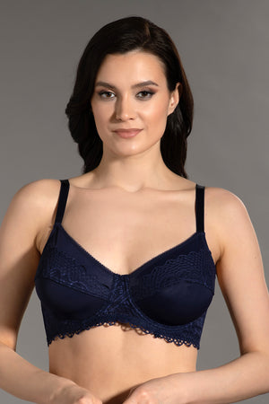 Kadın Dolgusuz C Cup Sütyen 348110 - VienettaLACİVERT85