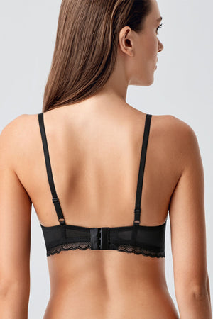 Kadın Desteksiz C Cup Dantelli Sütyen - Vienetta1.GrupANTRASİT
