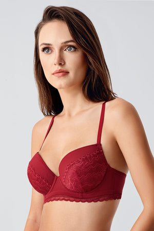 Kadın Desteksiz C Cup Dantelli Sütyen - Vienetta1.GrupANTRASİT