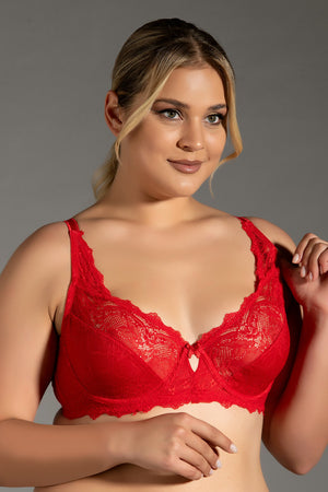 Kadın Minimizer D Cup Sütyen 352302 - VienettaKIRMIZI80