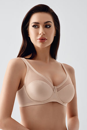 Kadın Balenli D Cup Toparlayıcı Sütyen 352304 - VienettaBEYAZ80