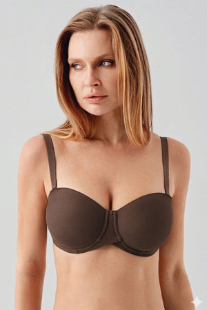 Sütyen Desteksiz D Cup 357057 - VienettaKAHVERENGİ80