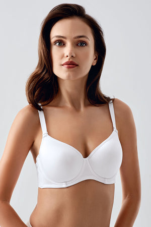 Kadın Desteksiz D Cup Big Size Sütyen 357900 - VienettaBEYAZ80