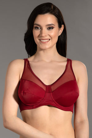Kadın Dolgusuz D Cup Sütyen 358060 - VienettaBORDO80