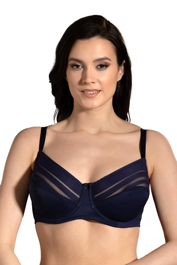 Kadın Dolgusuz D Cup Sütyen 358070 - VienettaLACİVERT80