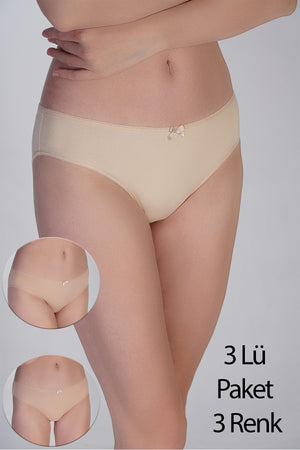 Kadın Bikini Penye 3 lü Külot
 365001
