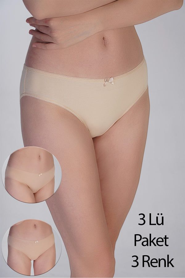 Kadın Bikini Penye 3 lü Külot
 365001