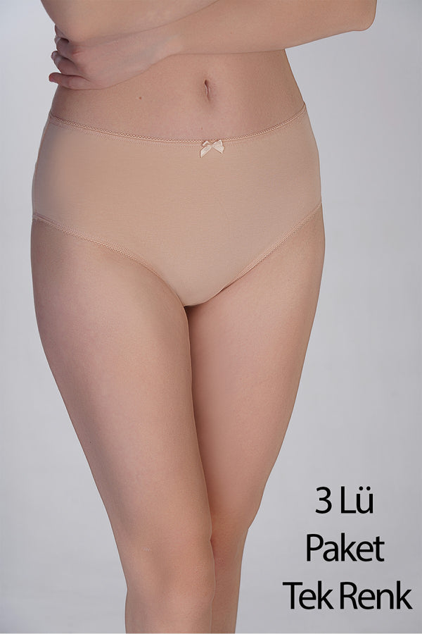 Kadın Yarım Bel Bikini Penye 3 lü Külot
 365002