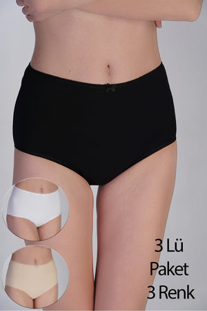 Kadın Yüksel Bel Bato Penye 3 lü Külot
 365004