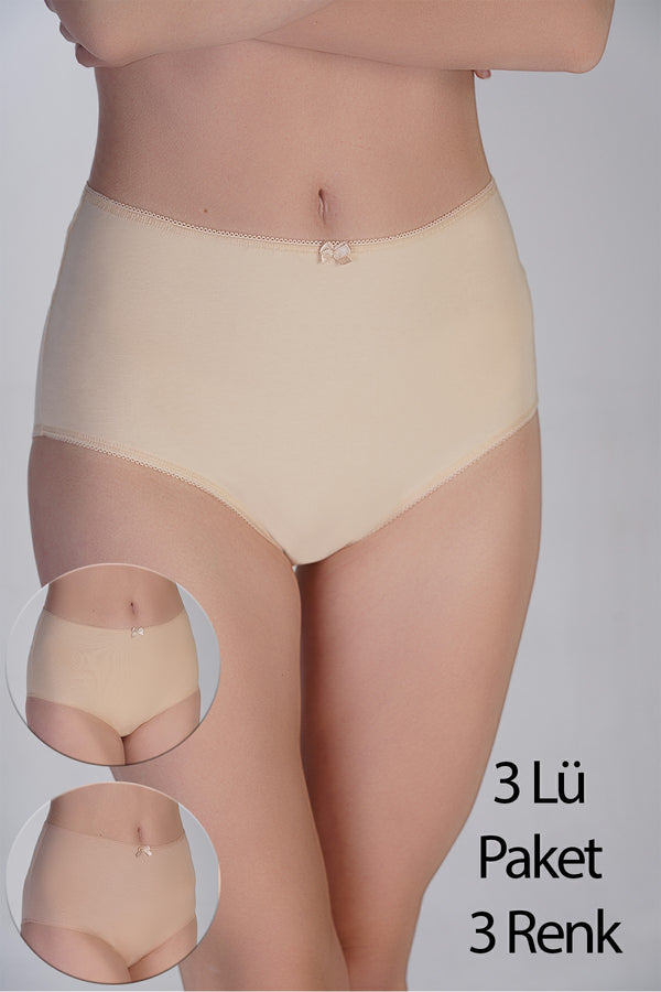 Kadın Yüksel Bel Bato Penye 3 lü Külot
 365004