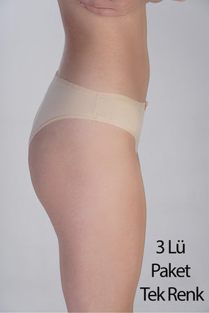 Kadın Brazilian Penye 3 lü Külot 
