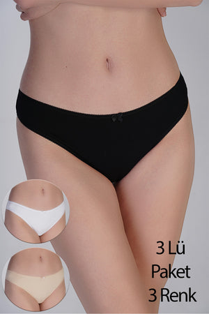 Women's Brazilian Cotton 3-Pack Panties 365005