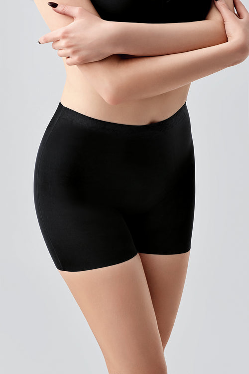 Kaymaz Bel Lazer Şort 369205 - VienettaSİYAHS