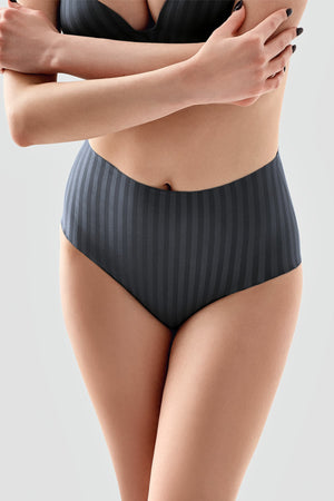 Kadın Desenli Yüksel Bel Bato Külot 
