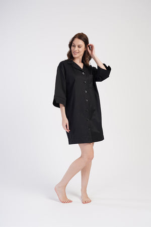 Woman Oxford Shirt Collar Tunic - Vienetta1.GrupSIYAH