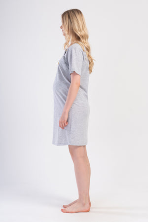 HAMILE KISA KOL TUNIK 401091 - Vienetta1.GrupGRAY MELANGE