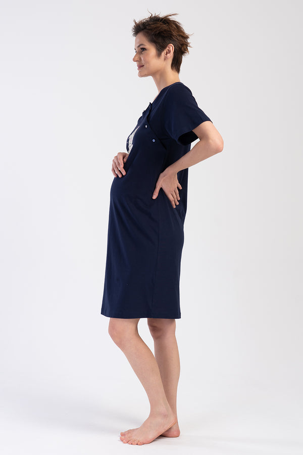 HAMILE KISA KOL TUNIK 401093 - Vienetta1.GrupY.LACIVERT