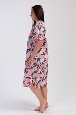 KADIN SUPREM XXL KISA KOL BABANNE GECELIK 402011 - Vienetta1.GrupCOTTONPINK