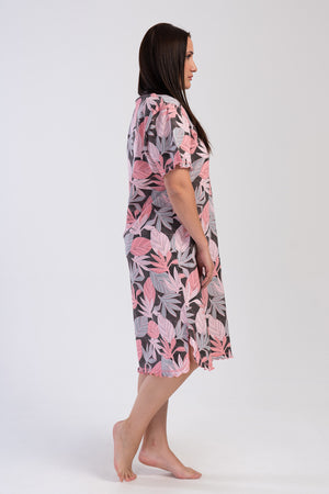 KADIN SUPREM XXL KISA KOL BABANNE GECELIK 402011 - Vienetta1.GrupCOTTONPINK