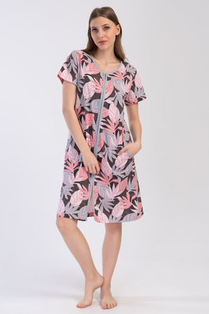 KADIN P.SUPREM KISA KOL FERMUARLI CEPLI EV ELBISESI