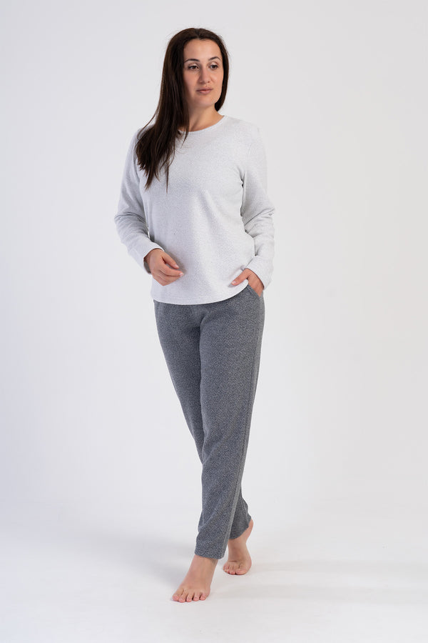 Woman Mathe Jacquard Big Size Pyjama Set