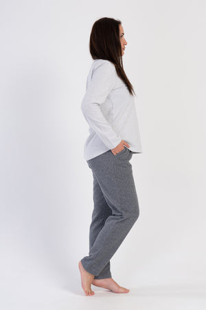 KADIN INTERLOK BATTAL XXL UZUN KOL PIJAMA TAKIM 402029 - Vienetta1.GrupKIRIK BEYAZ