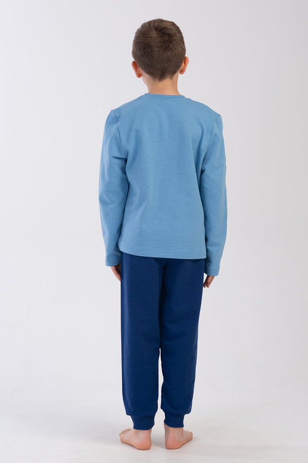 ERKEK COCUK PIJAMA TAKIM 2IPLIK 403004 - Vienetta1.GrupMAVI