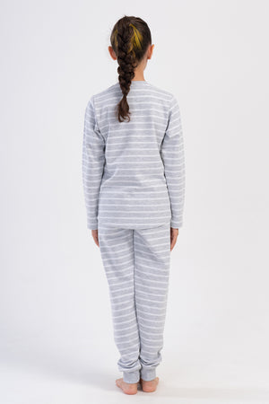 KIZ COCUK PIJAMA TAKIM 2IPLIK 403018 - Vienetta1.GrupGRAY MELANGE