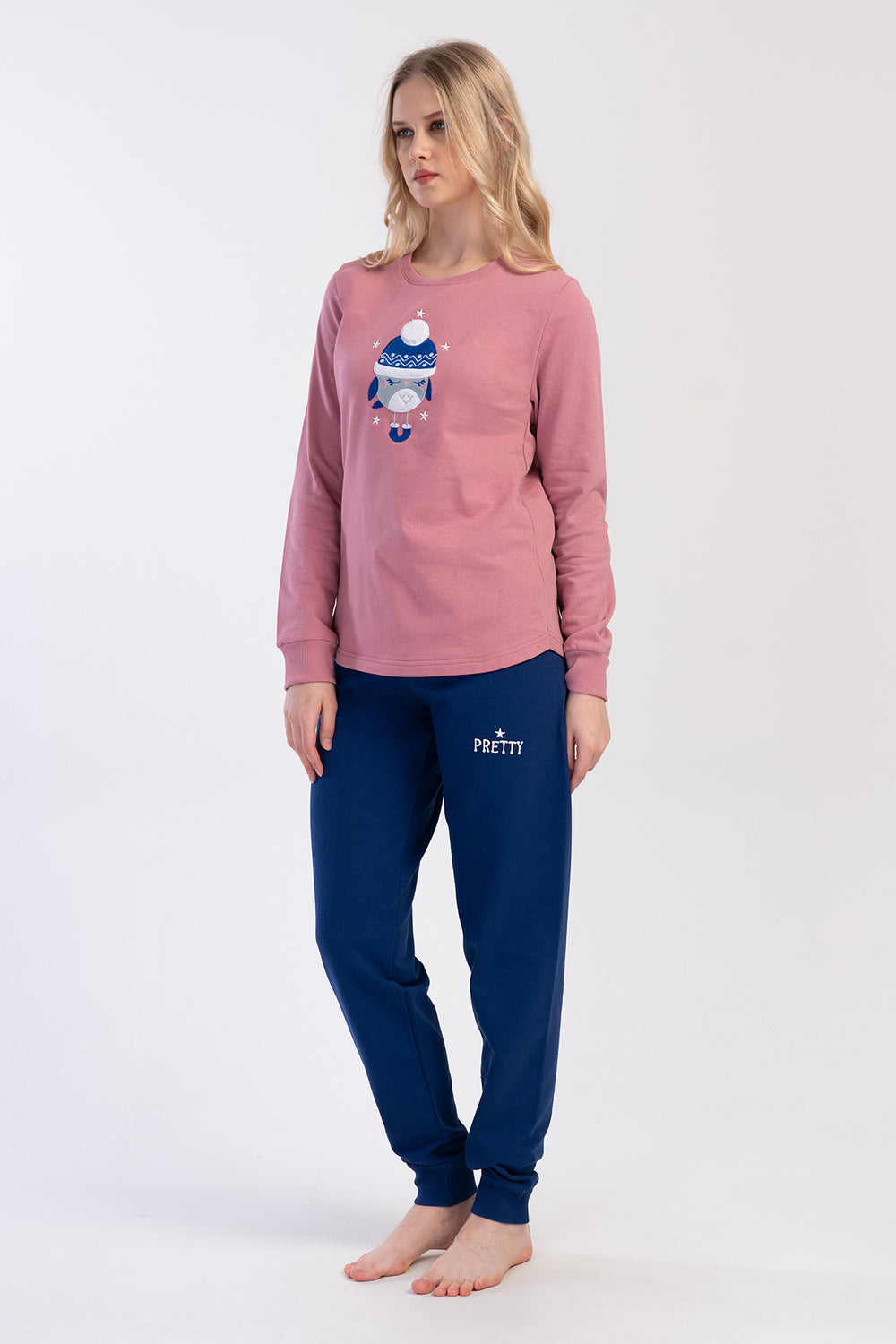 KADIN PIJAMA TAKIM 2IPLIK 403020 - Vienetta1.GrupPINK