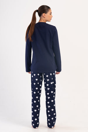 KADIN PIJAMA TAKIM 2IPLIK 403024 - Vienetta1.GrupGRAY MELANGE