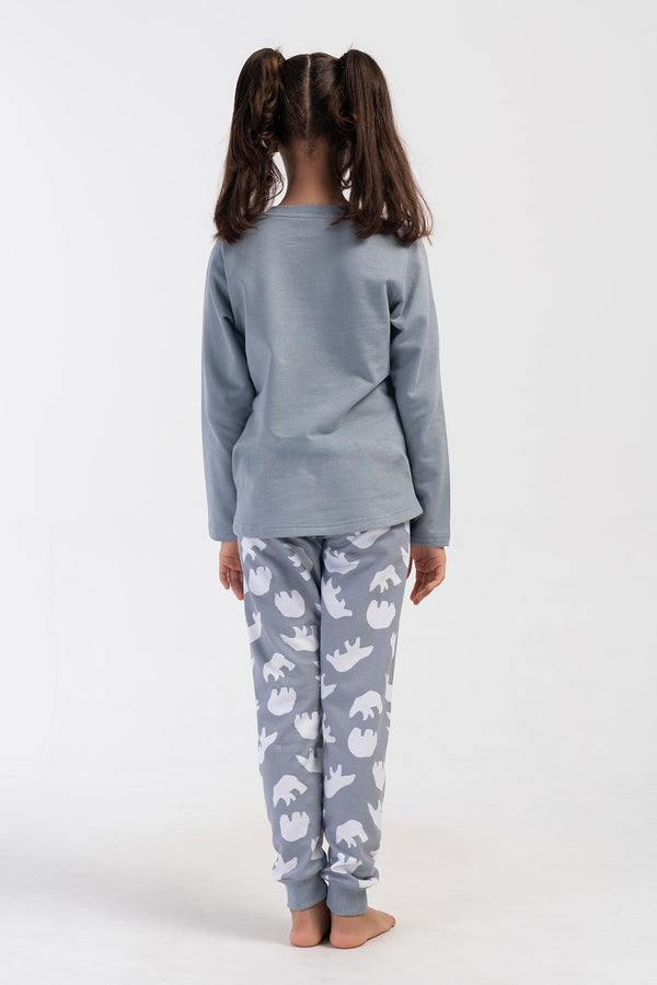 Kids' Girl Two Yarn Stone Long Sleeve Pyjama Set