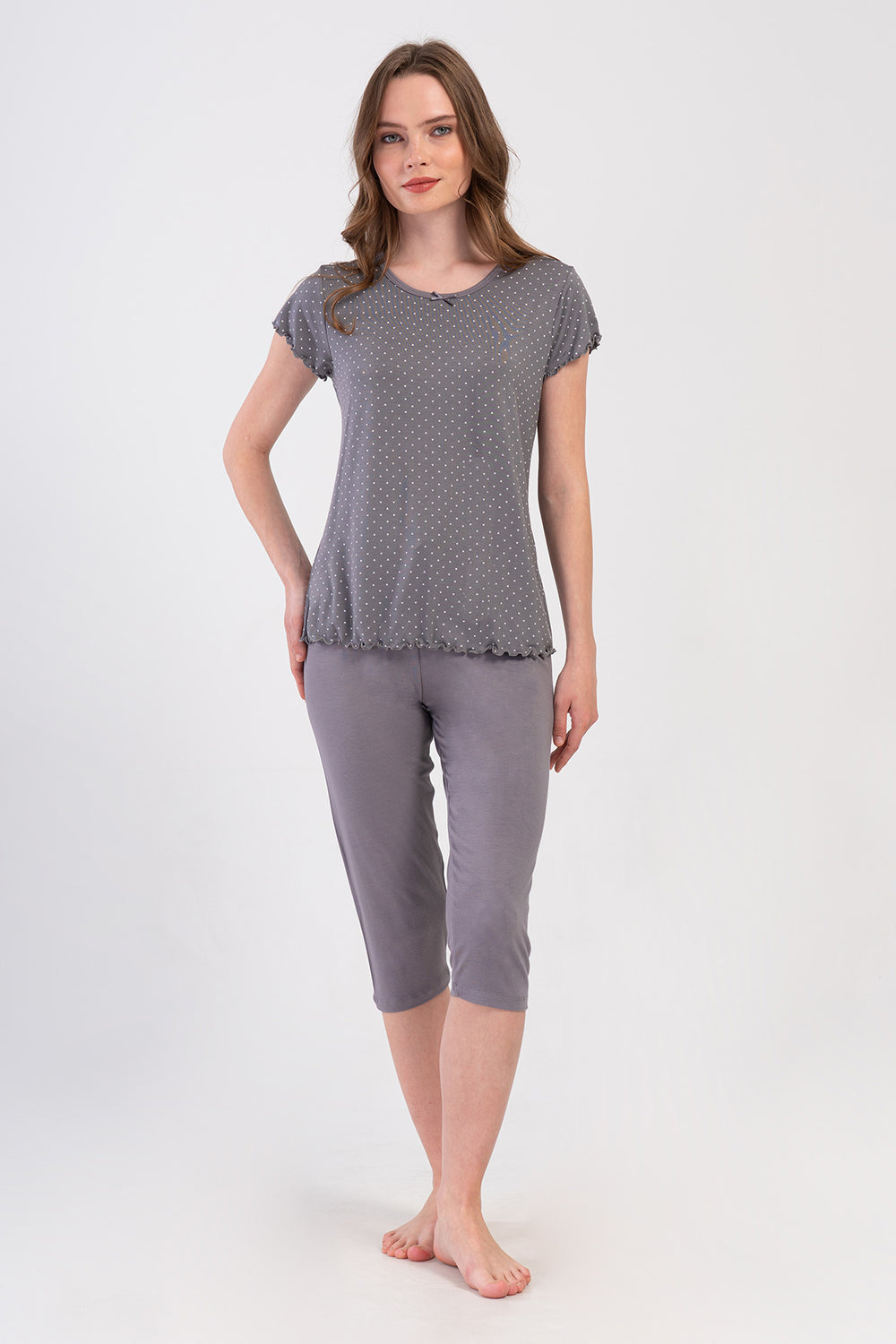 KADIN VISCON KISA KOL KAPRI TAKIM 403045 - Vienetta1.GrupGRI