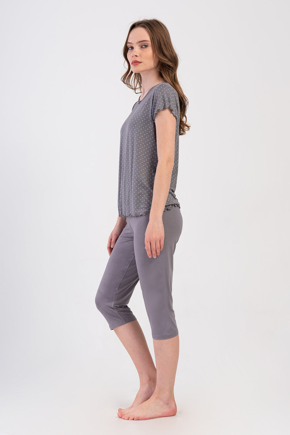 KADIN VISCON KISA KOL KAPRI TAKIM 403045 - Vienetta1.GrupGRI