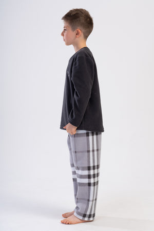 ERKEK COCUK POLAR O YAKA UZUN KOL PIJAMA TAKIM(9-10/15-16)