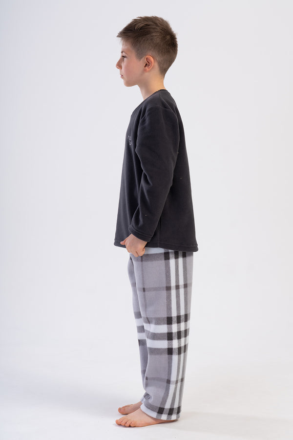 ERKEK COCUK POLAR O YAKA UZUN KOL PIJAMA TAKIM(9-10/15-16)