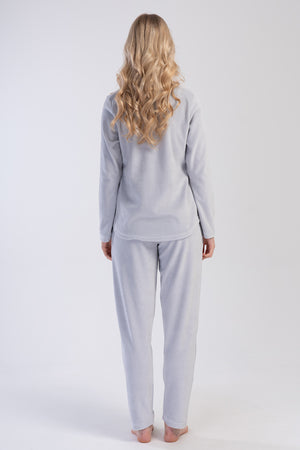 Woman Velvet O Neck Pyjama Set