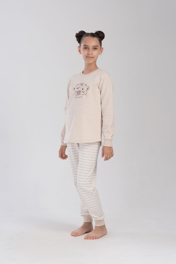 KIZ COCUK PIJAMA TAKIM 2IPLIK 403097 - Vienetta1.GrupBEJ