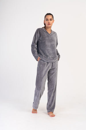 Woman Fume Ultrasoft Low Shoulder Pocket Detail Pyjama Set