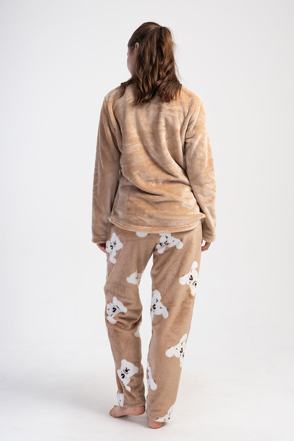 KADIN PIJAMA TAKIM SUPER SOFT V.SOFT PURE 403124 - Vienetta1.GrupBEJ