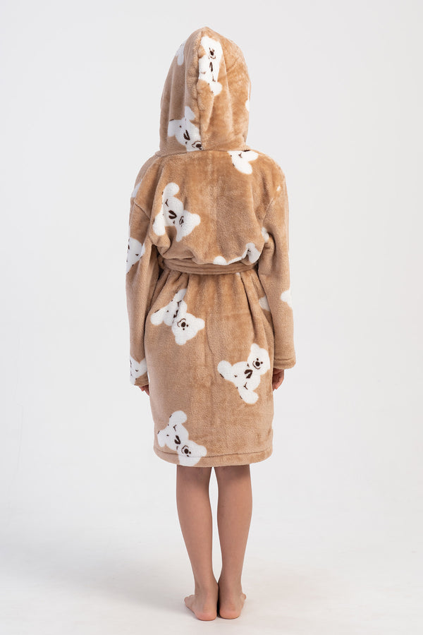 Kids' Girl Soft Beige Dressing Gown