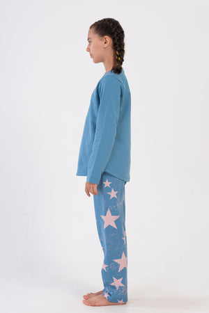 Kids' Girl Cool Fleece Pyjama Set - Vienetta1.Grup1061MAVI