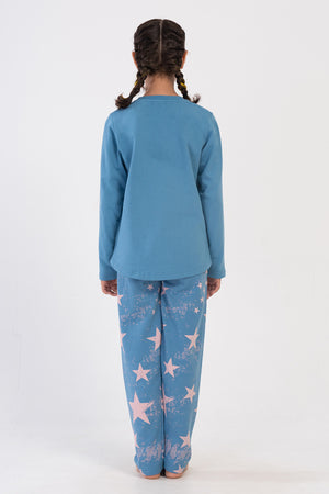 KIZ COCUK PIJAMA TAKIM 2IPLIK 403134 - Vienetta1.GrupAÇIK LACIVERT