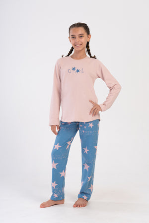 Kids' Girl Cool Fleece Pyjama Set - Vienetta1.Grup1061S.PINK