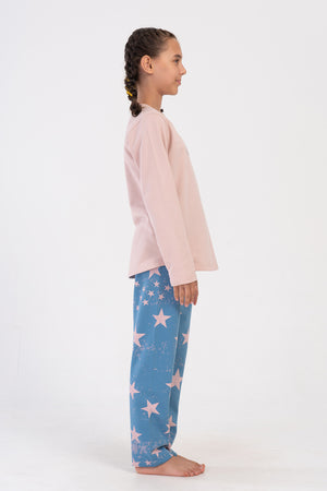 KIZ COCUK PIJAMA TAKIM 2IPLIK 403134 - Vienetta1.GrupAÇIK LACIVERT