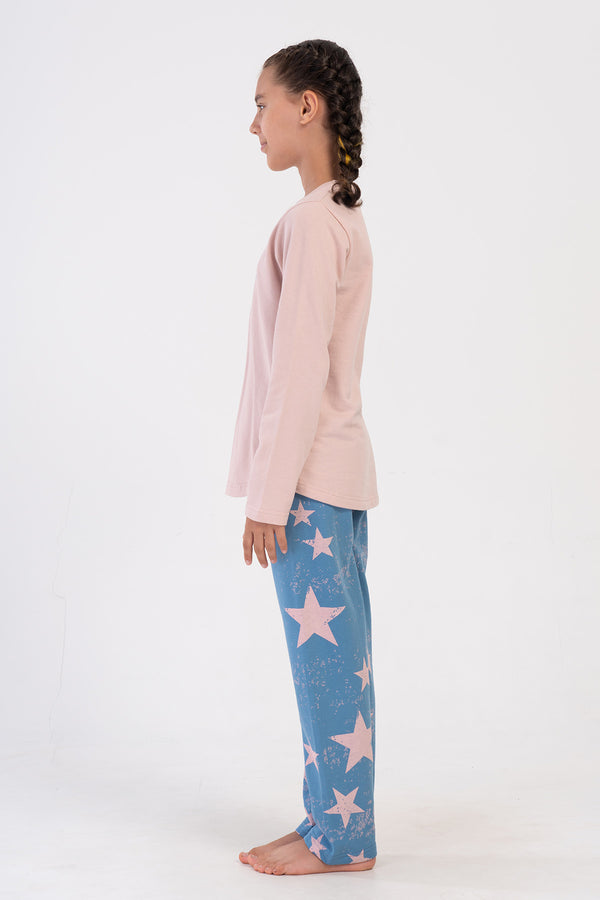 KIZ COCUK PIJAMA TAKIM 2IPLIK 403134 - Vienetta1.GrupAÇIK LACIVERT