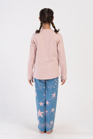KIZ COCUK PIJAMA TAKIM 2IPLIK 403134 - Vienetta1.GrupAÇIK LACIVERT