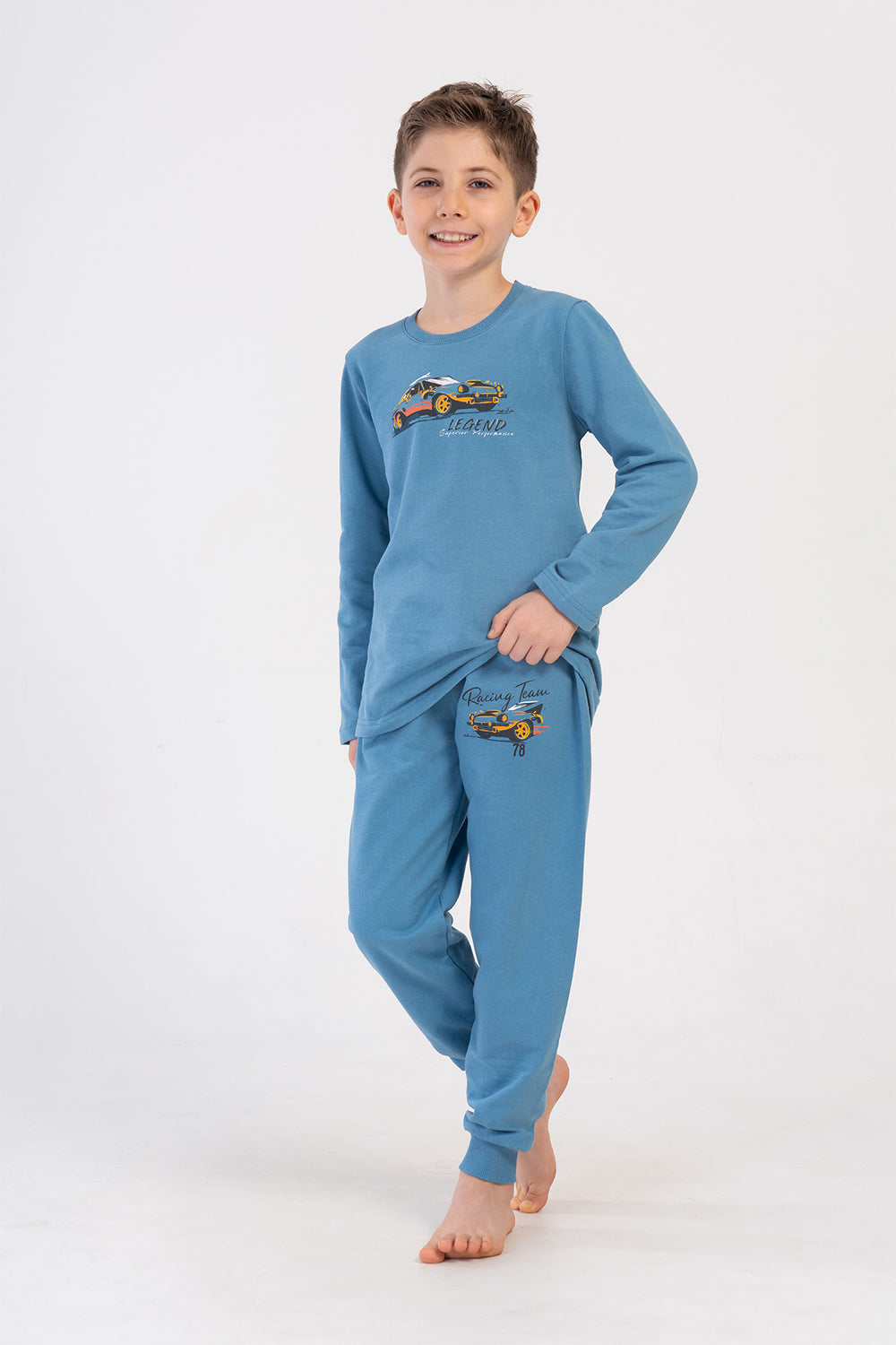 ERKEK COCUK PIJAMA TAKIM 2IPLIK 403136 - Vienetta1.GrupAÇIK LACIVERT